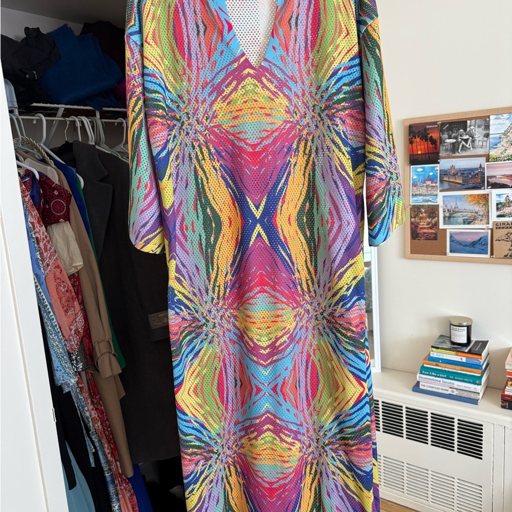 Zara Multicolor Mesh Top/ beach cover